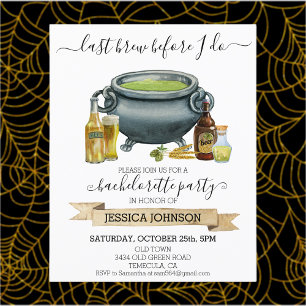 Halloween Brew Bachelorette Party Autumn October