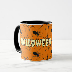 Halloween Brew Classic Spiderweb Glitter Pattern Mug