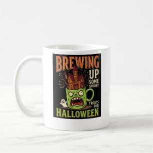 Halloween Brewing Up Spooky Treats Haunted Mug Des