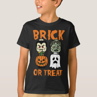Halloween Brick Or Treat Building Blocks Costume T-Shirt