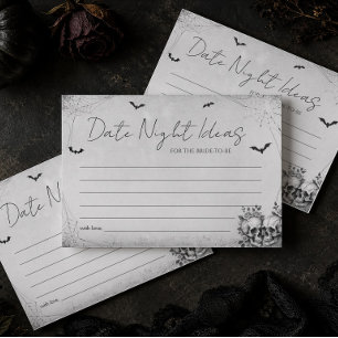 Halloween Bridal Shower Date Night Ideas Cards