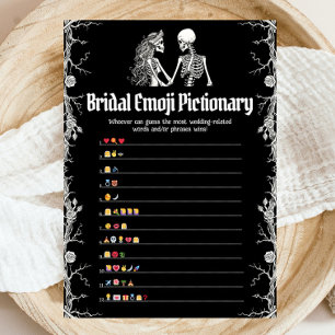 Halloween Bridal Shower Emoji Pictionary Game Invitation