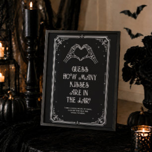 Halloween Bridal Shower Guess How Many Game Poster