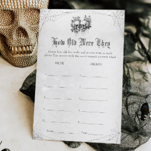 Halloween Bridal Shower Guess the Age Game