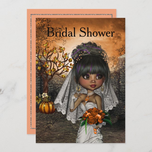 Halloween Bridal Shower Invitation (Front/Back)