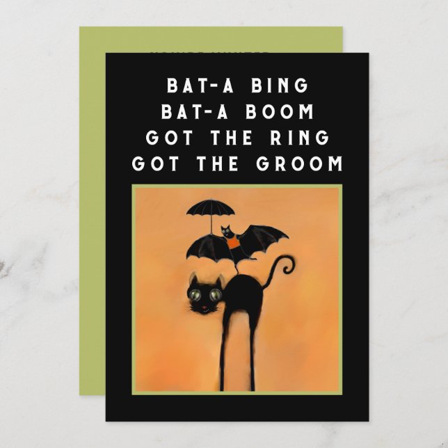 Halloween Bridal Shower Invitation (Front/Back)
