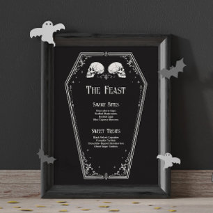 Halloween Bridal Shower Menu Poster