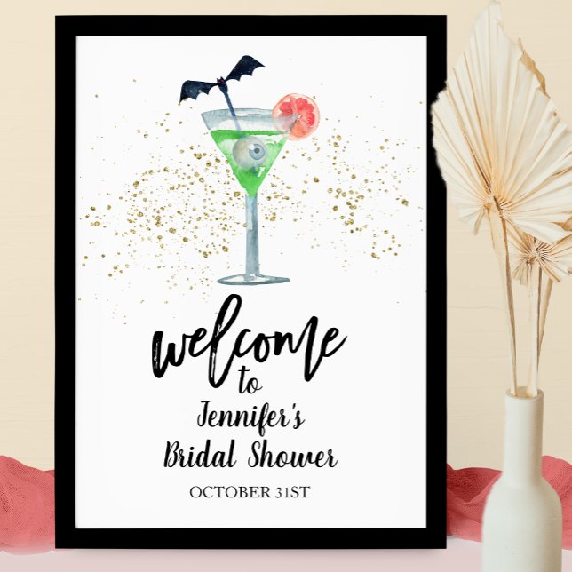 Halloween Bridal Shower Welcome Sign | Cocktail (Creator Uploaded)