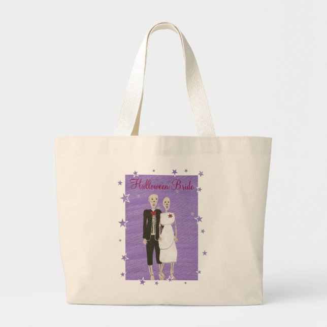 Halloween Bride Canvas Tote Bags (Front)