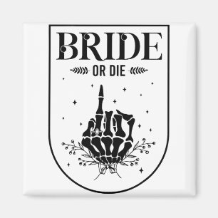 Halloween Bride Or Die Gothic Bachelorette Party M Magnet