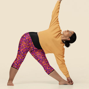 Halloween Bright Camouflage Capri Leggings