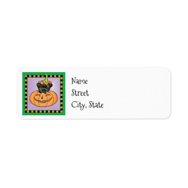 Halloween Brittany Label Return Address Label (Front)