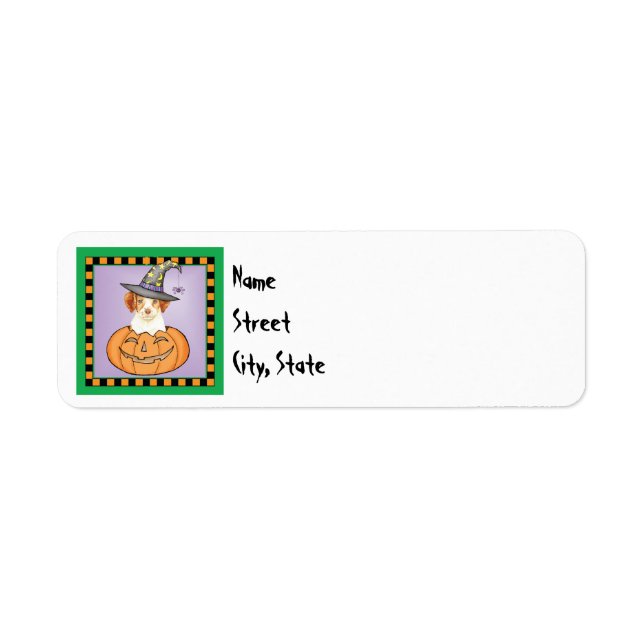 Halloween Brittany Label Return Address Label (Front)