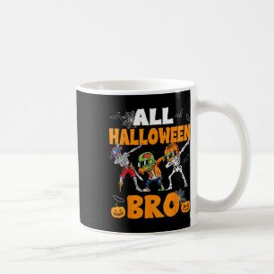 Halloween Bro Dabbing Skeleton Jack O Lantern Boys Coffee Mug