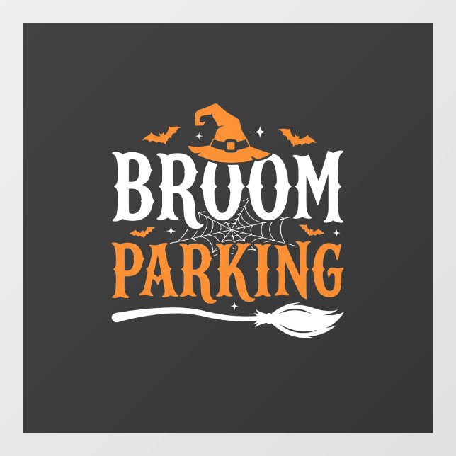 Halloween Broom Parking Witch Hat Graphic (Sheet)