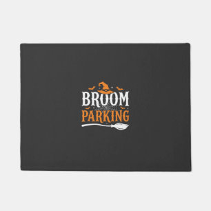 Halloween Broom Parking Witch Hat Graphic Doormat