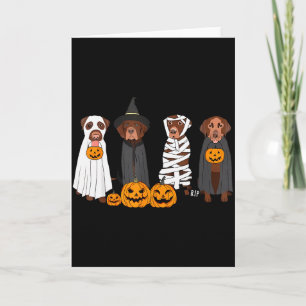Halloween Brown Labrador Ghost Soky Chocolate Lab Card