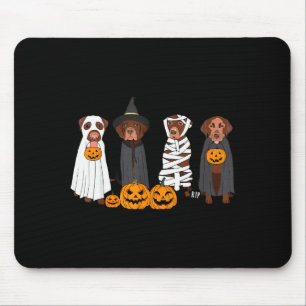 Halloween Brown Labrador Ghost Soky Chocolate Lab Mouse Pad