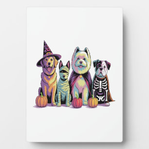Halloween Brush Squad Dog Plaque
