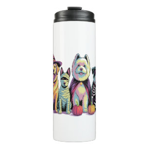 Halloween Brush Squad Dog Thermal Tumbler