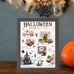 Halloween Bucket List | Watercolor Illustrations Poster<br><div class="desc">Trendy watercolor hand drawn illustrations of Halloween favourites. Perfect for the holiday season. Can be transferred to any product Zazzle carries. We love Halloween and we're loading up on our best black, orange and Spooktacular fall designs. Halloween might just be the best holiday of the whole year. Sure, you don't...</div>