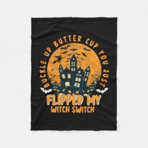 Halloween Buckle Up Batter Cup You Birthday Fleece Blanket