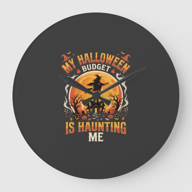 Halloween Budget Haunt Large Clock (Front)