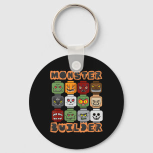 Halloween Building Bricks Monster Builder Brick He Key Ring