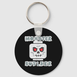 Halloween Building Bricks Monster Builder Skull Key Ring