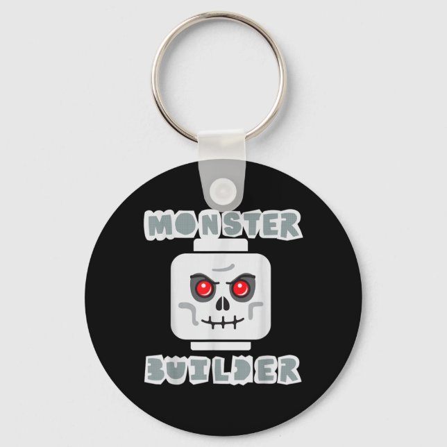 Halloween Building Bricks Monster Builder Skull Key Ring (Front)