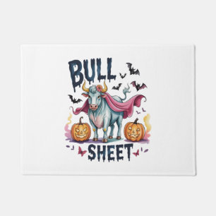 Halloween Bull Sheet,Funny Ghost Cow Doormat