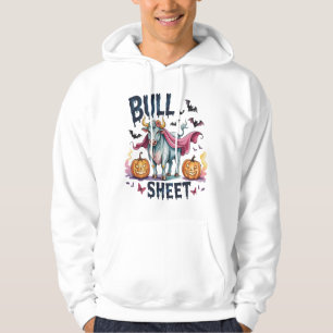 Halloween Bull Sheet,Funny Ghost Cow Hoodie