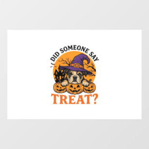 Halloween Bulldog Witch Dog Treat Vintage Shirt De