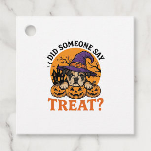 Halloween Bulldog Witch Dog Treat Vintage Shirt De Favour Tags