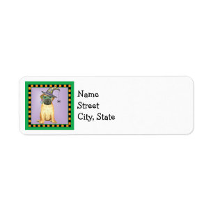 Halloween Bullmastiff Label Return Address Label