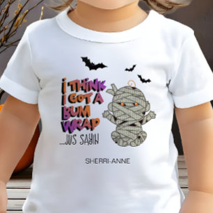 Halloween Bum Wrap Mummy Baby Orange ID683 Toddler T-Shirt