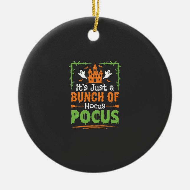 Halloween Bunch of Hocus Pocus Ceramic Ornament (Front)