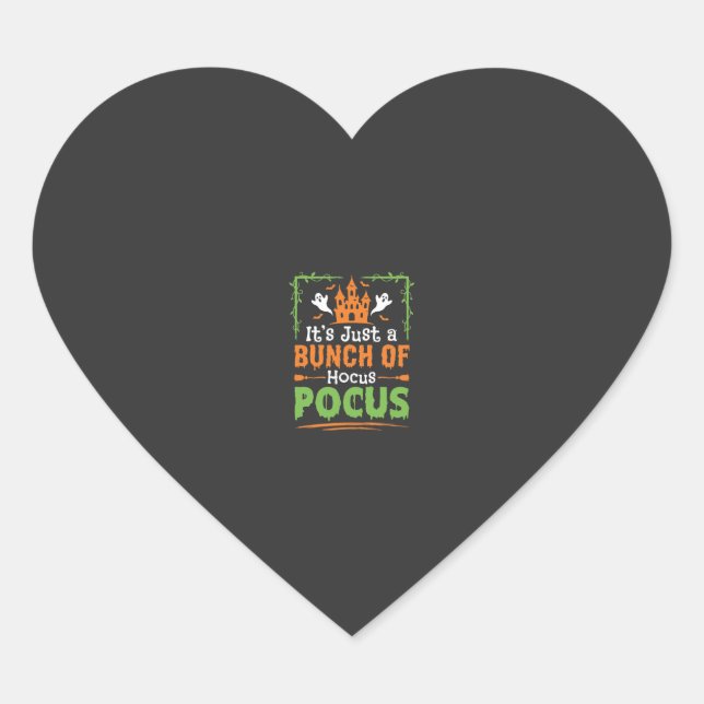 Halloween Bunch of Hocus Pocus Heart Sticker (Front)