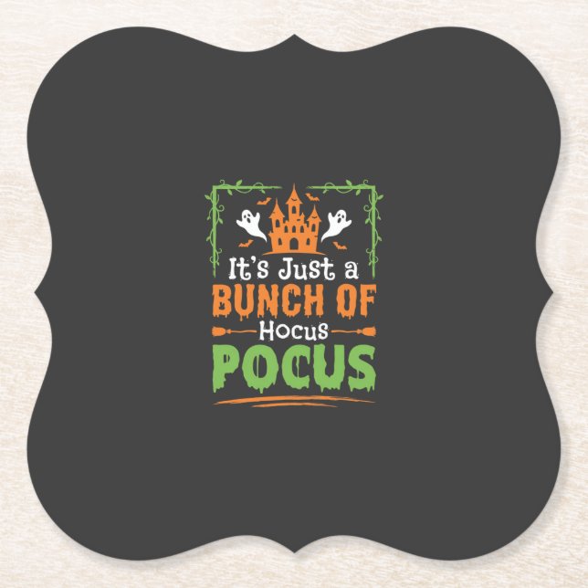 Halloween Bunch of Hocus Pocus Paper Coaster (Front)