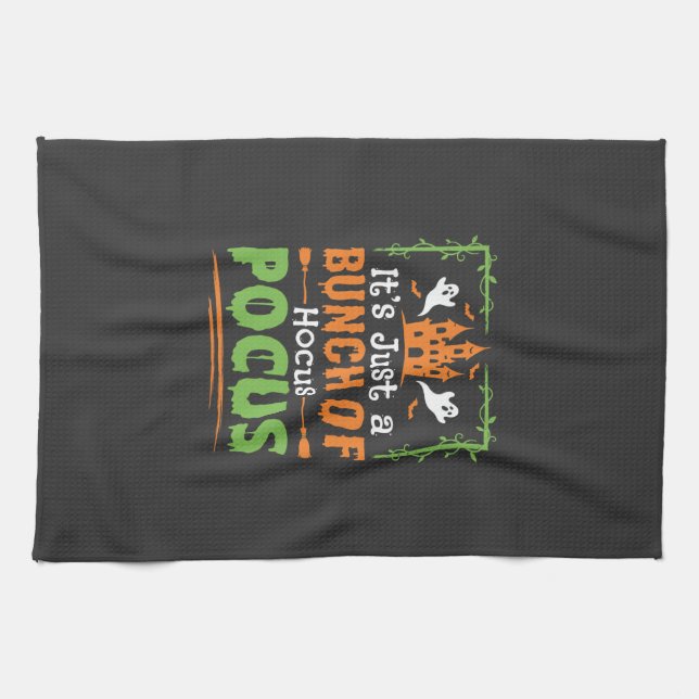 Halloween Bunch of Hocus Pocus Tea Towel (Horizontal)