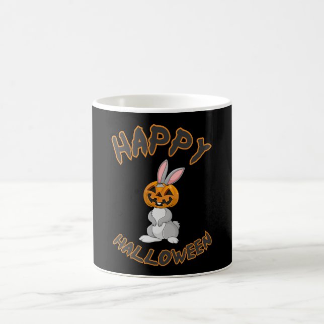 Halloween Bunny Rabbit Pumpkin Horror Gift Idea Coffee Mug (Center)