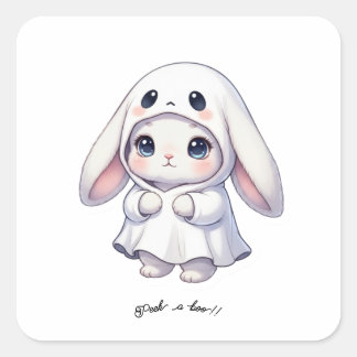 Halloween Bunny  Square Sticker