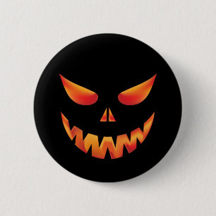 Halloween Burning Monster Face 6 Cm Round Badge