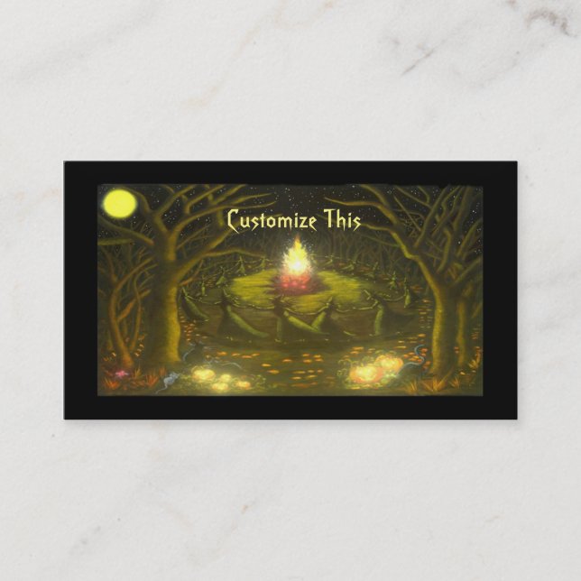Halloween business cards,witches,black,cats business card (Front)