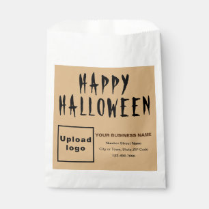 Halloween Business Light Brown Background Favour Bag
