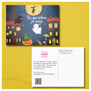 Halloween Business Mortgage Real Estate Thank You  Announcement Postcard