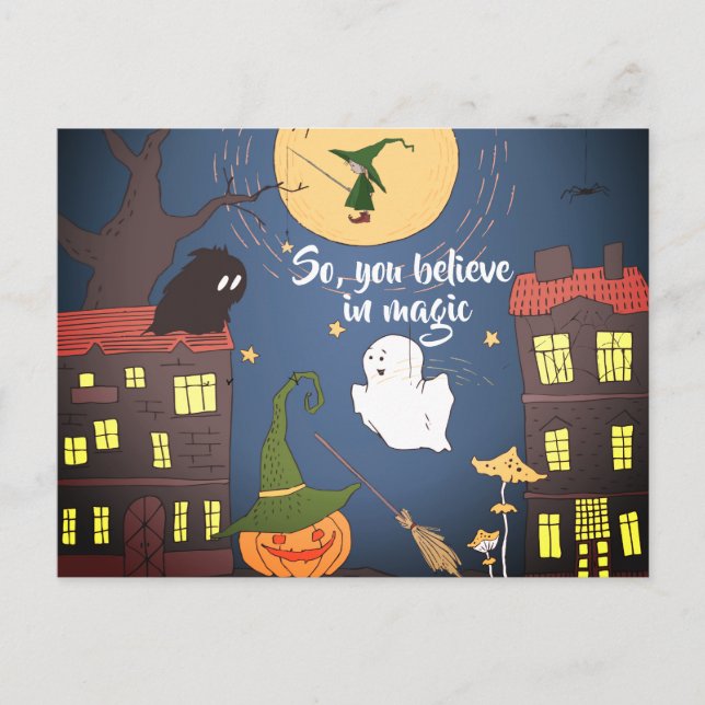Halloween Business Mortgage Real Estate Thank You  Announcement Postcard (Front)
