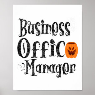 Halloween Business Office Manager Funny Front Pump Poster
