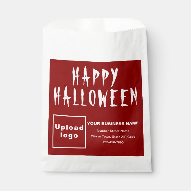 Halloween Business Red Background Paper Bag (Front)