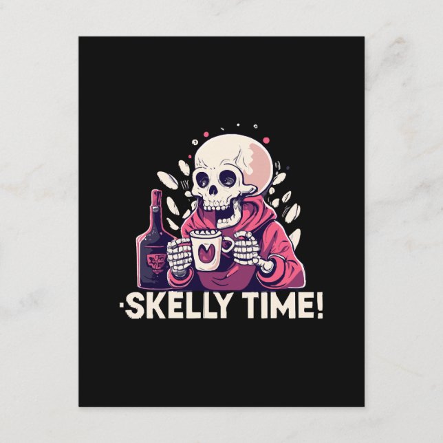 halloween but its skelly time enclosure card (Front)